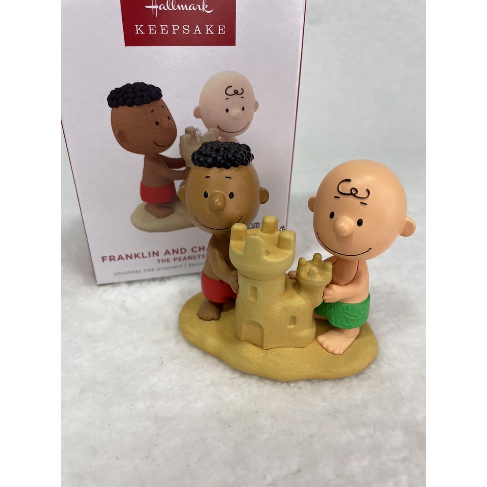 Hallmark Keepsake 2022 Franklin and Charlie Brown The Peanuts Gang Ornament - Picture 2 of 7